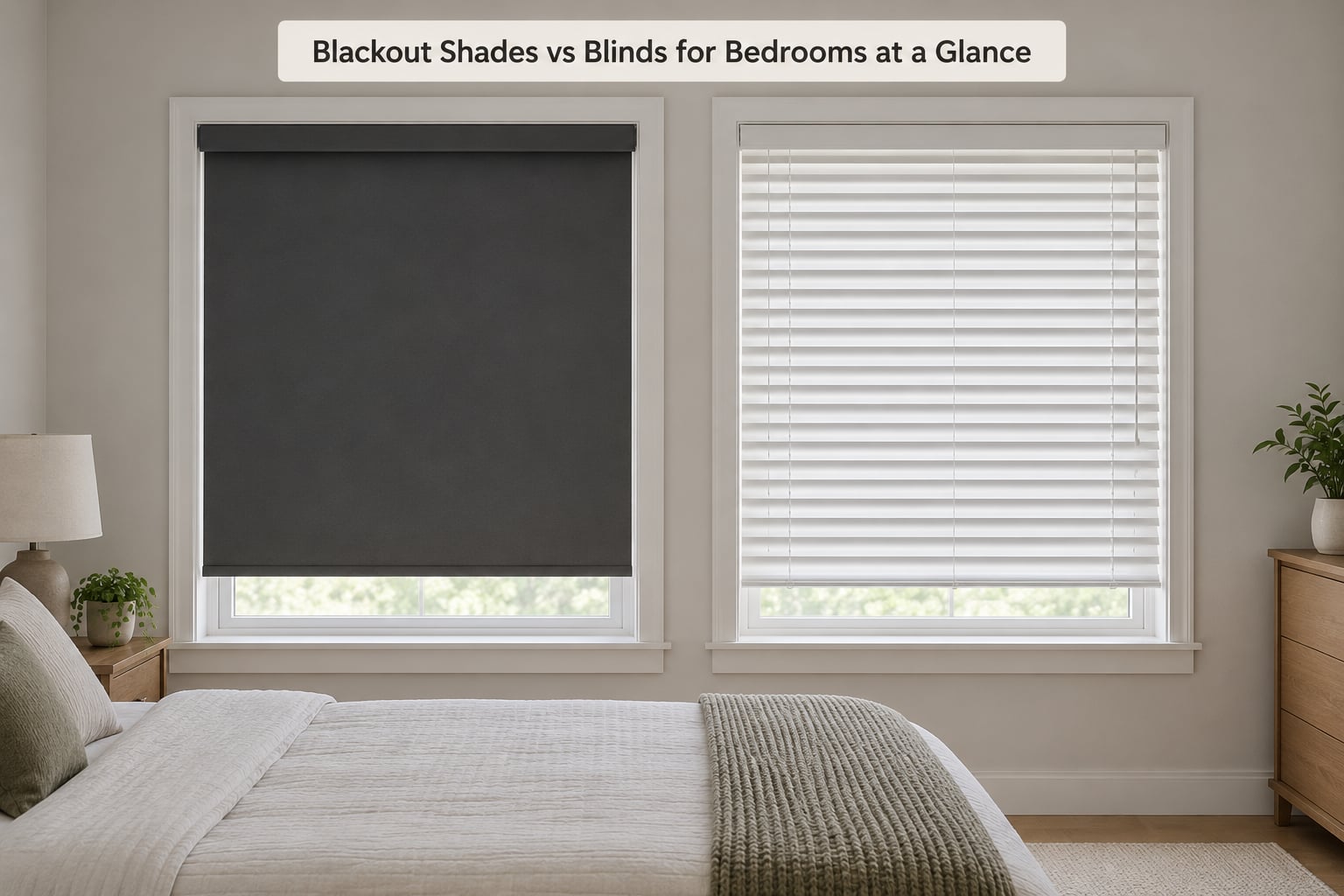 Blackout Shades vs Blinds for Bedrooms at a Glance