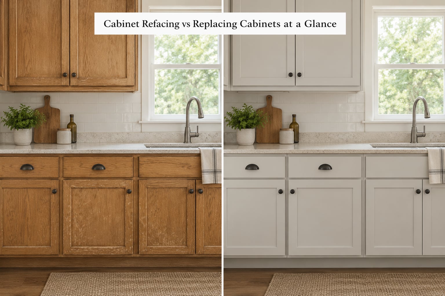 Cabinet Refacing vs Replacing Cabinets at a Glance