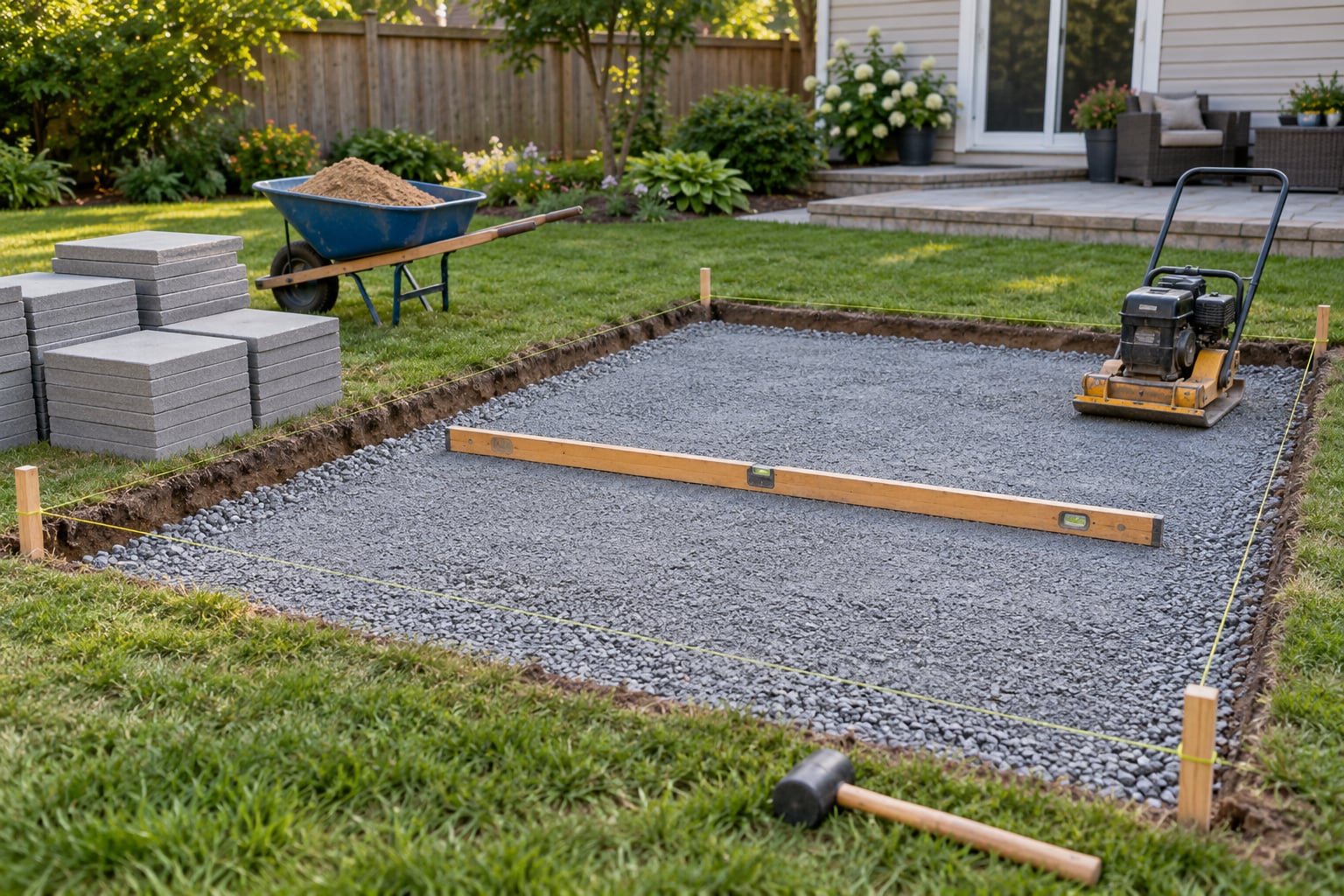 how to build a paver patio