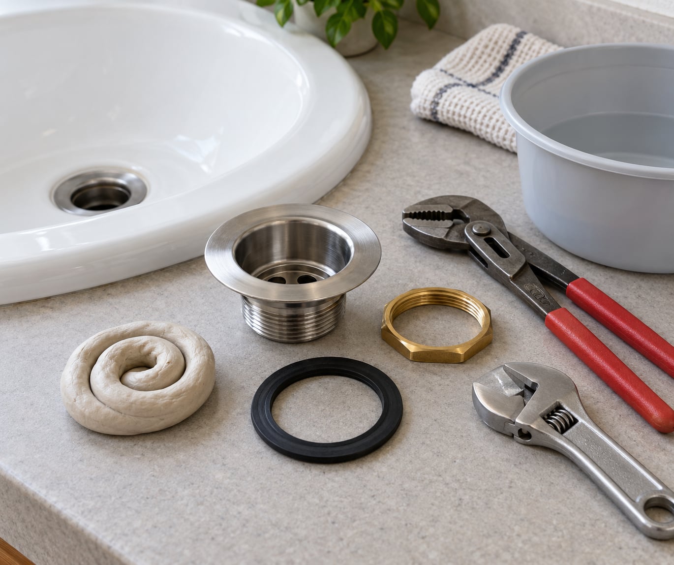 how to replace a sink drain assembly