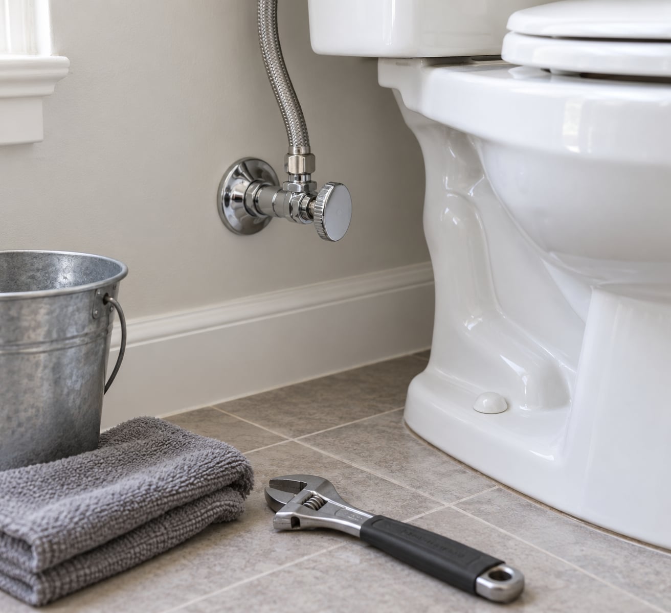 how to turn off water to a toilet