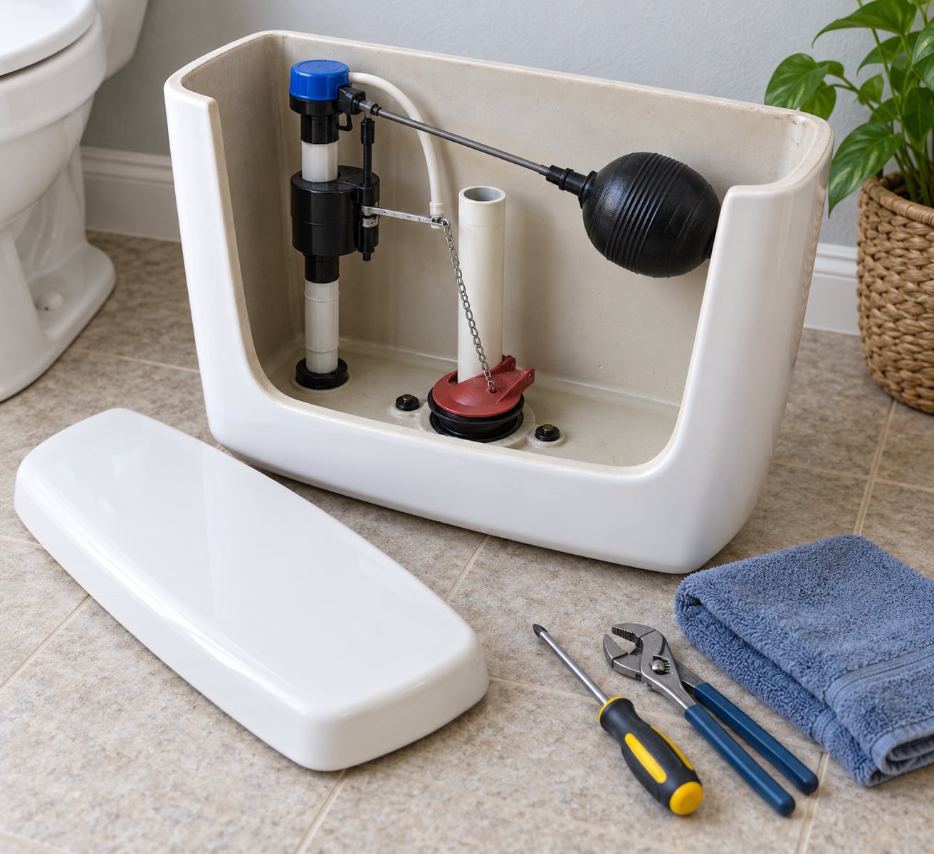 how to fix a running toilet