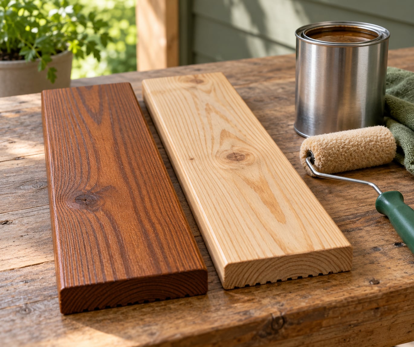 deck staining vs sealing explained