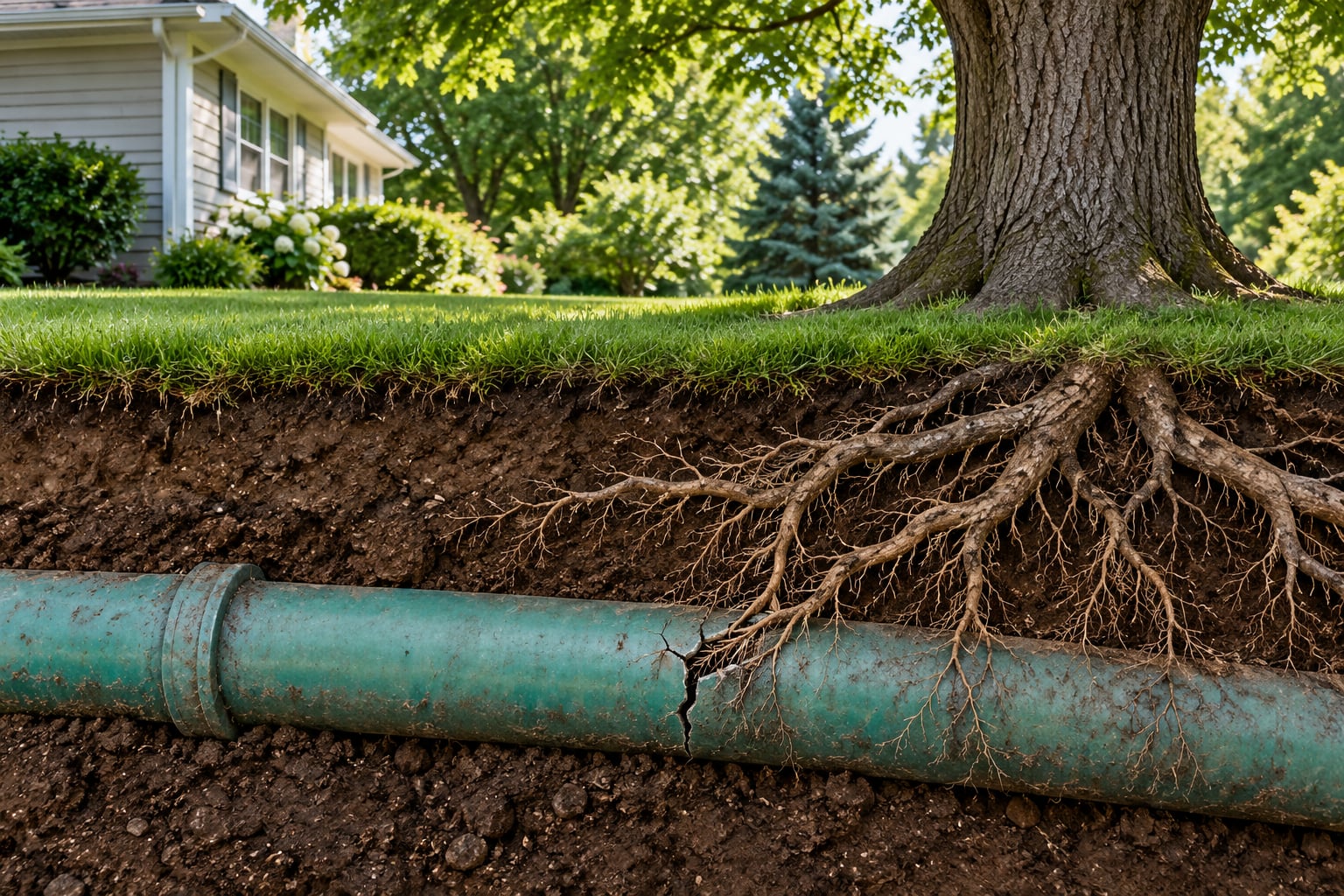 tree roots in sewer line signs and solutions