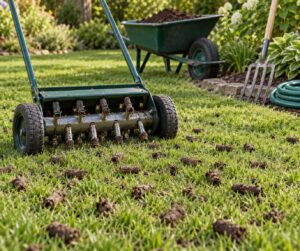 how to aerate a lawn and when