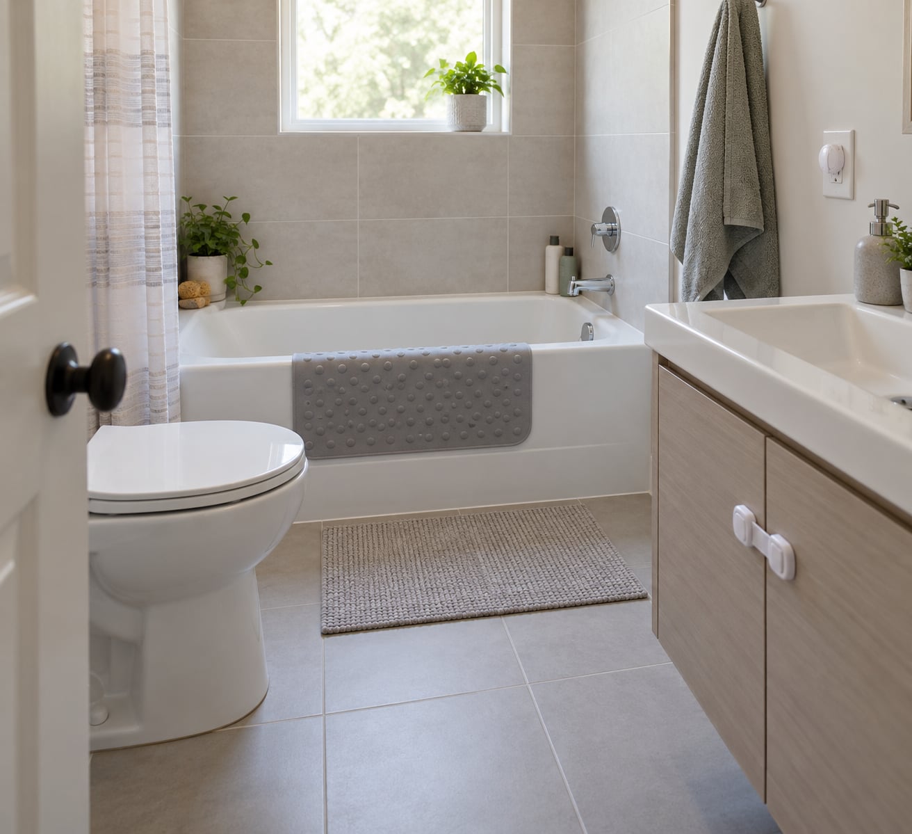 how to childproof a bathroom