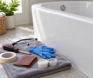 how to fix a cracked bathtub