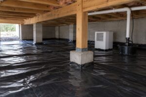 how to fix a wet crawl space