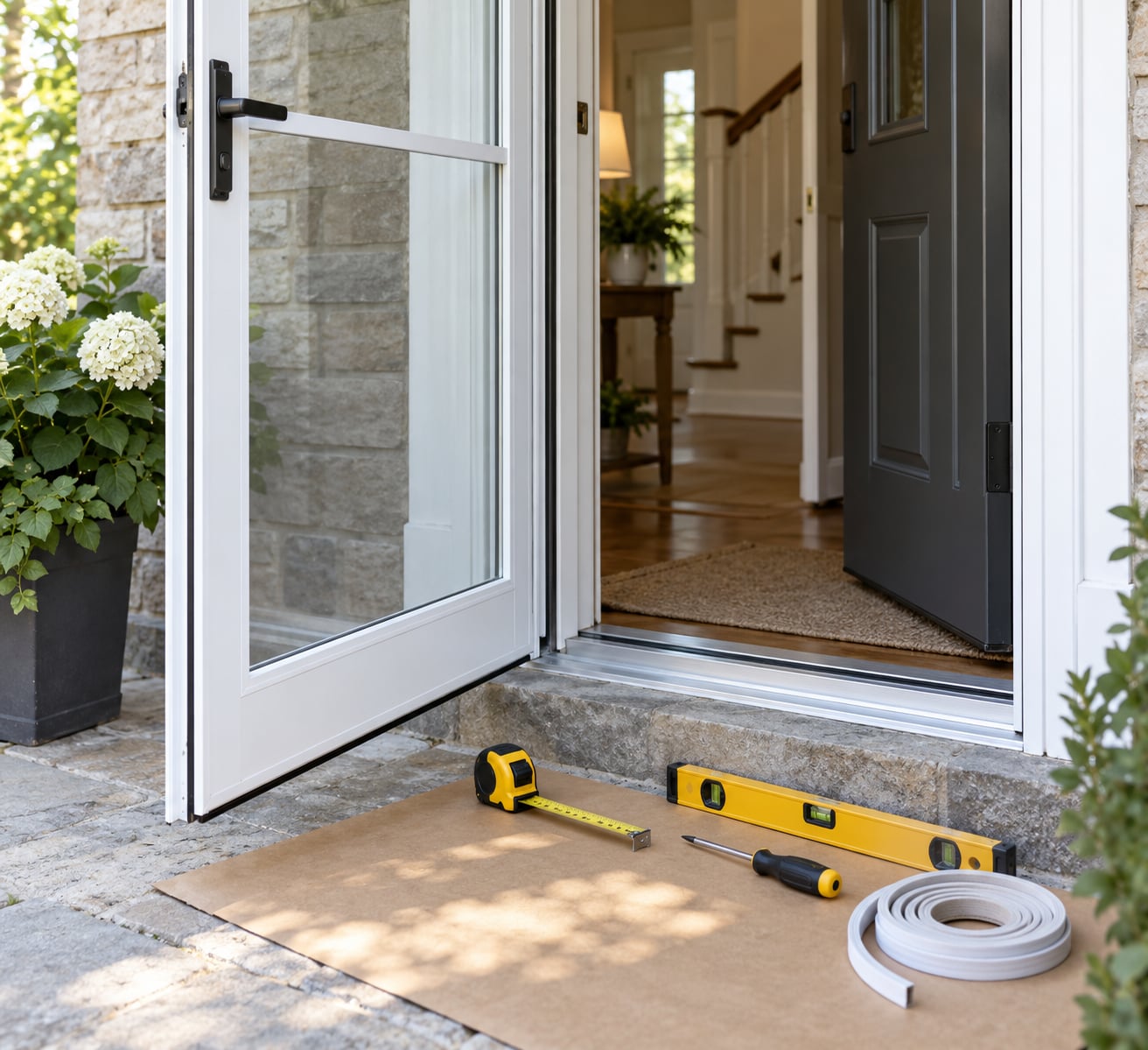 how to install a storm door
