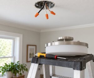 how to replace a light fixture safely