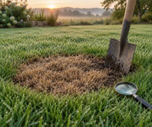 how to identify lawn fungus