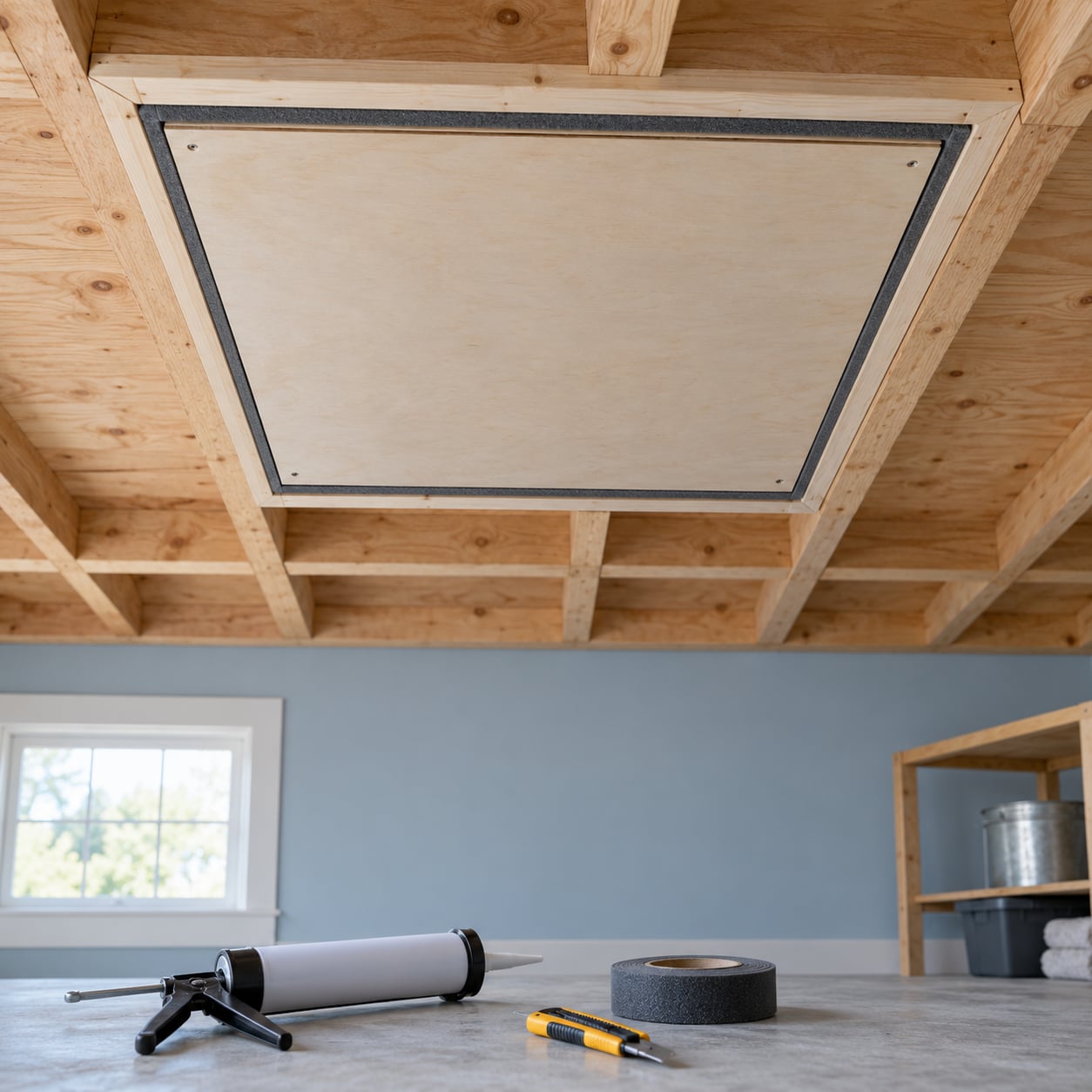 how to air seal an attic hatch