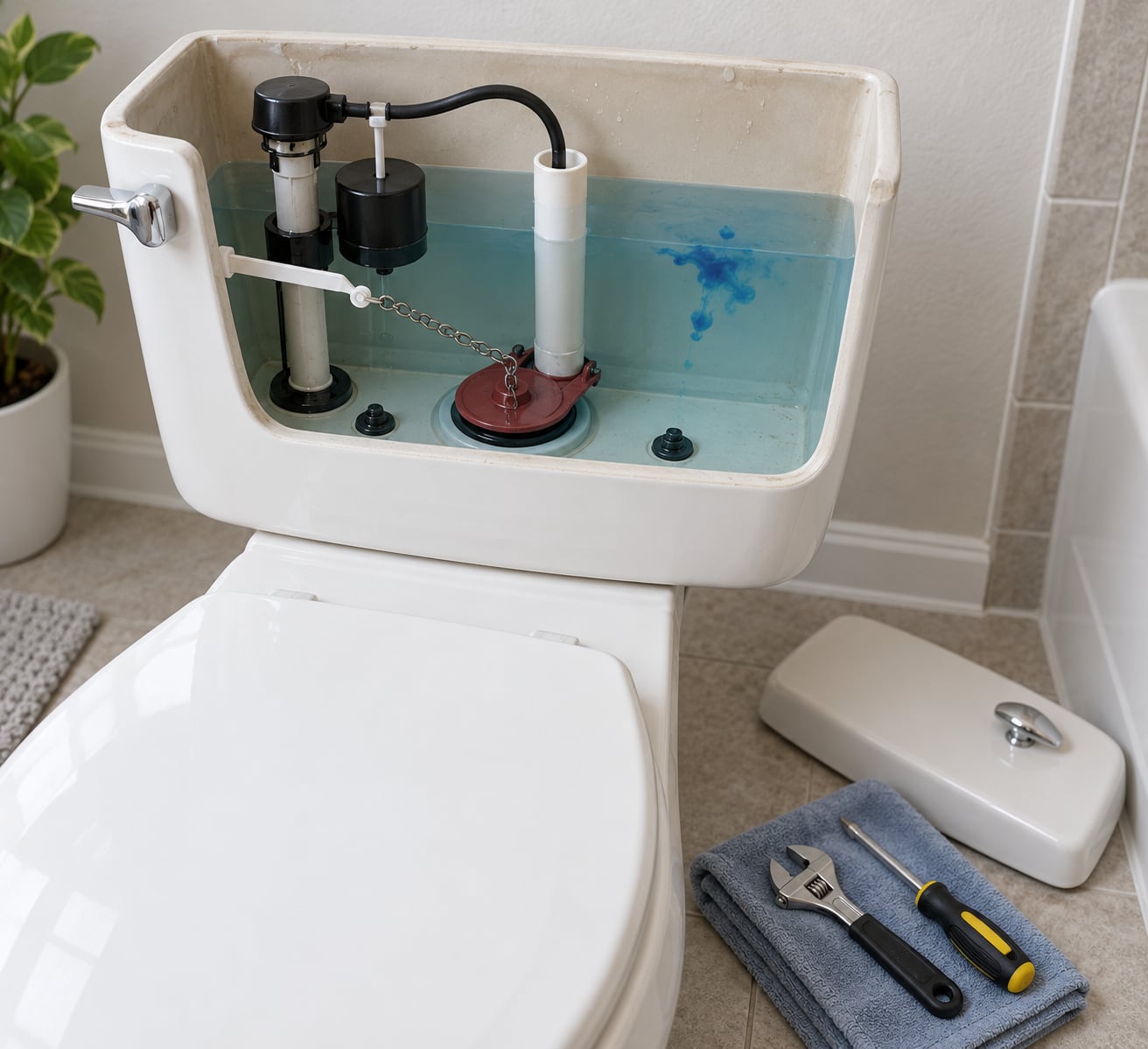 how to fix a toilet that runs intermittently