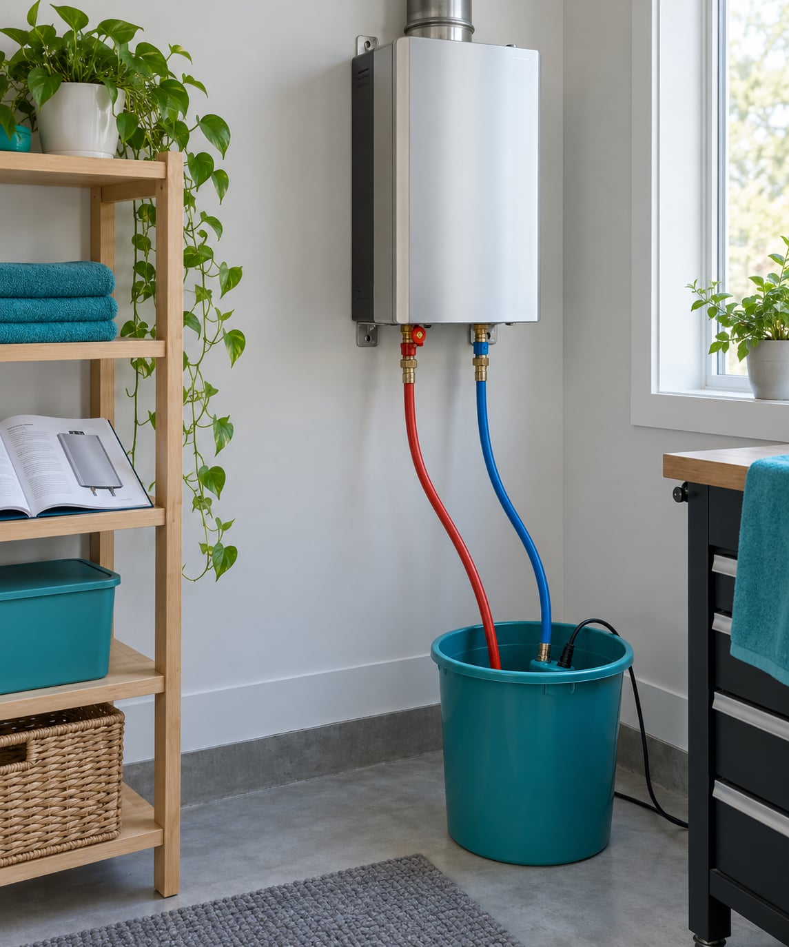 how to flush a tankless water heater