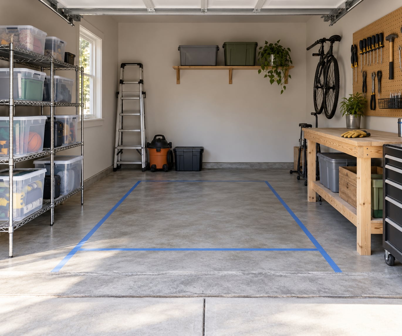 how to organize a garage from scratch