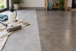 how to stain a concrete floor