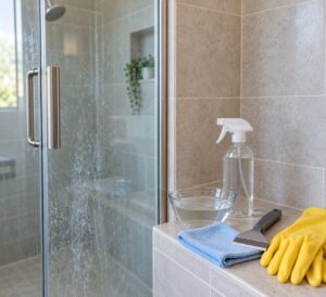 how to remove hard water stains from glass