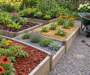 mulch types compared for garden beds