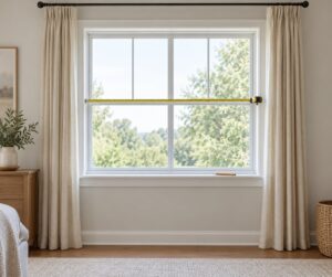 how to choose curtain rod length and height