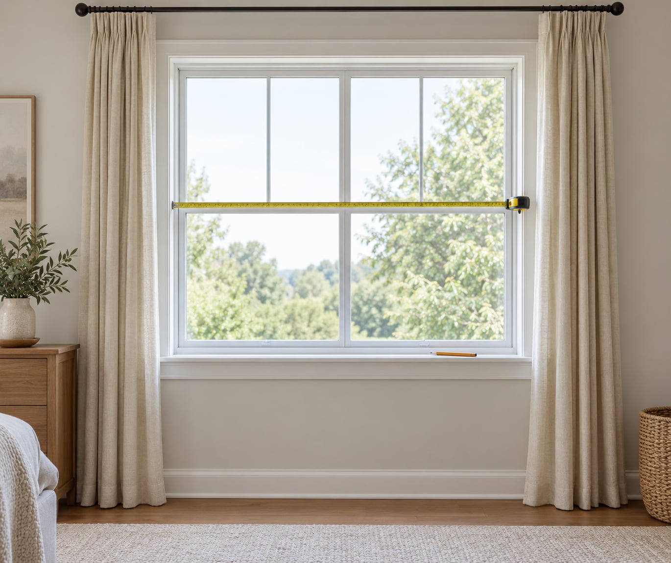 how to choose curtain rod length and height