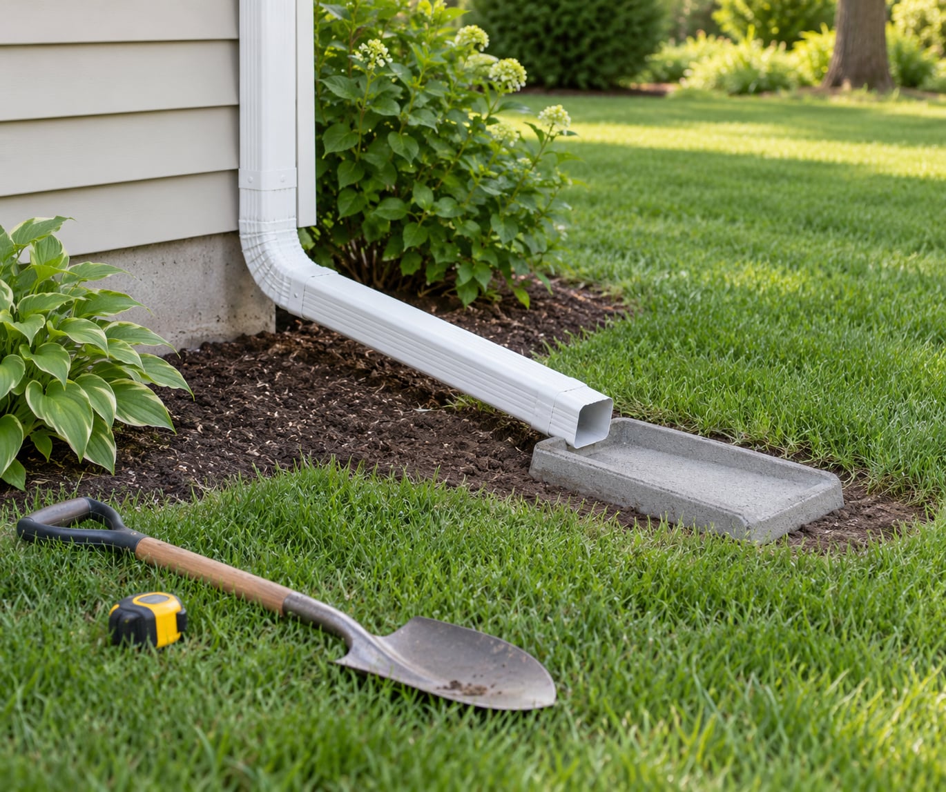 downspout drainage away from foundation