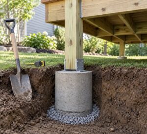 how to build a deck foundation