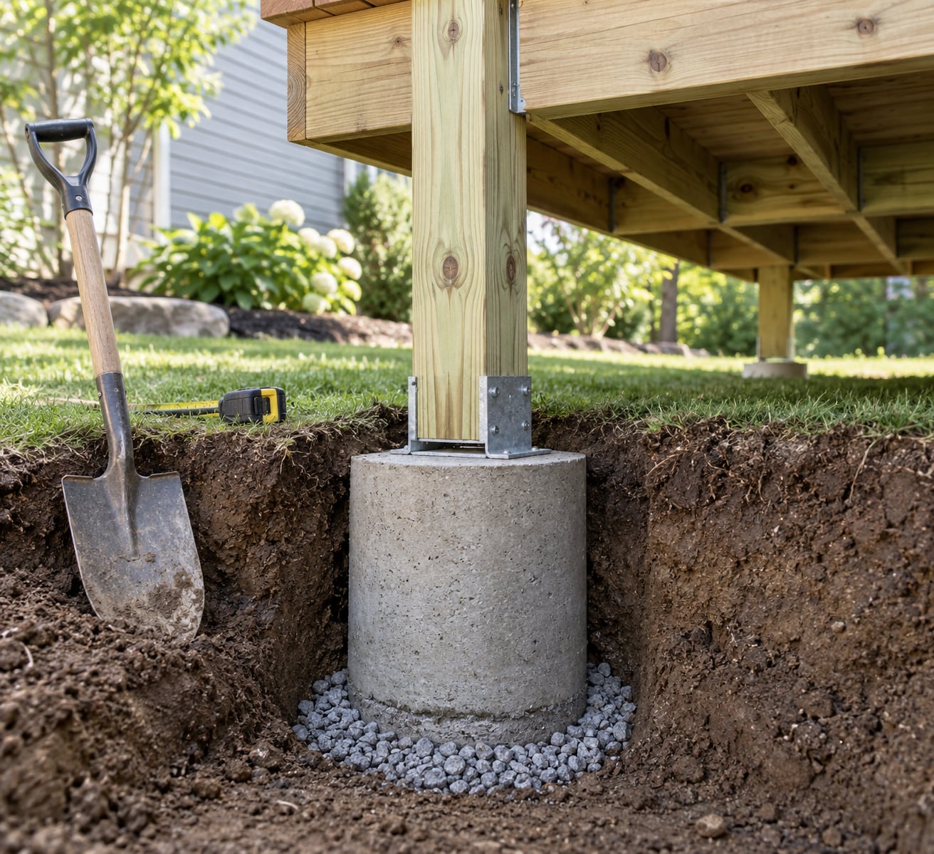 how to build a deck foundation