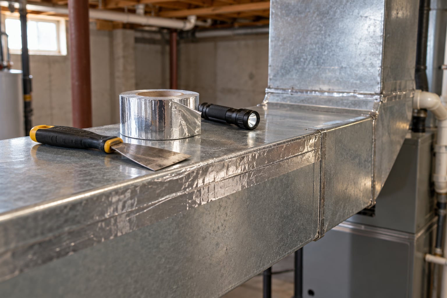 how to seal leaky air ducts