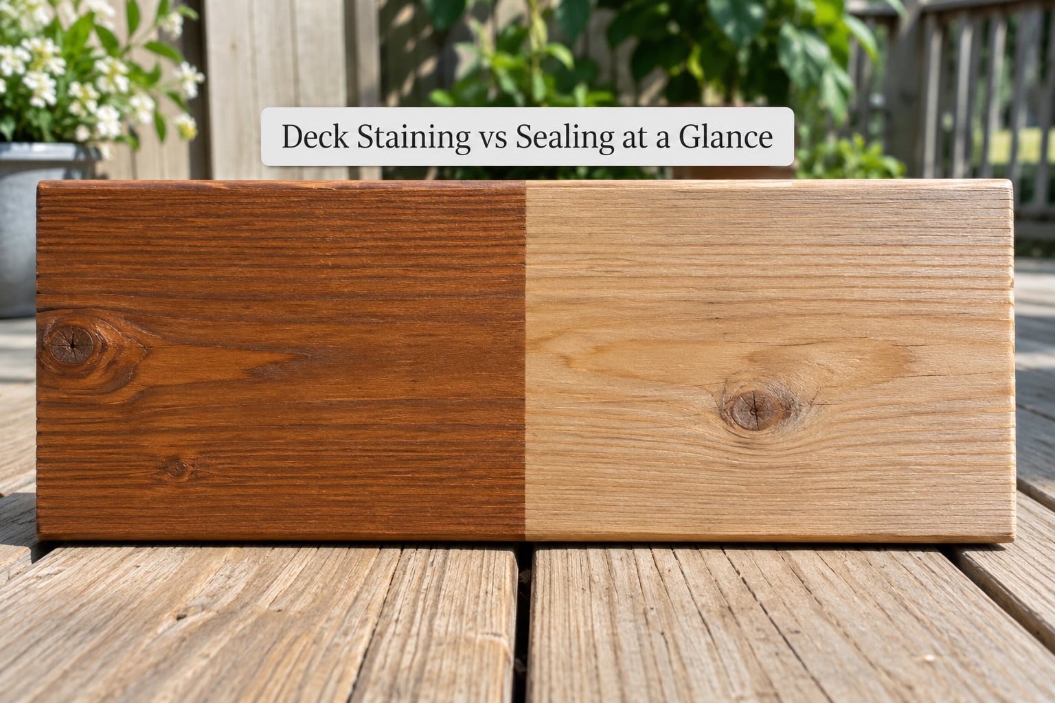 Deck Staining vs Sealing at a Glance