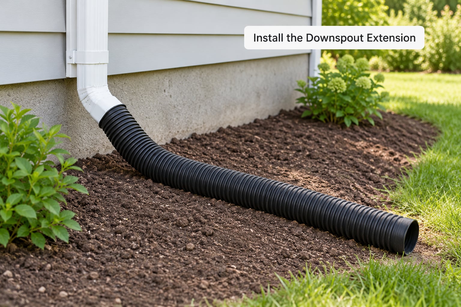 Install the Downspout Extension