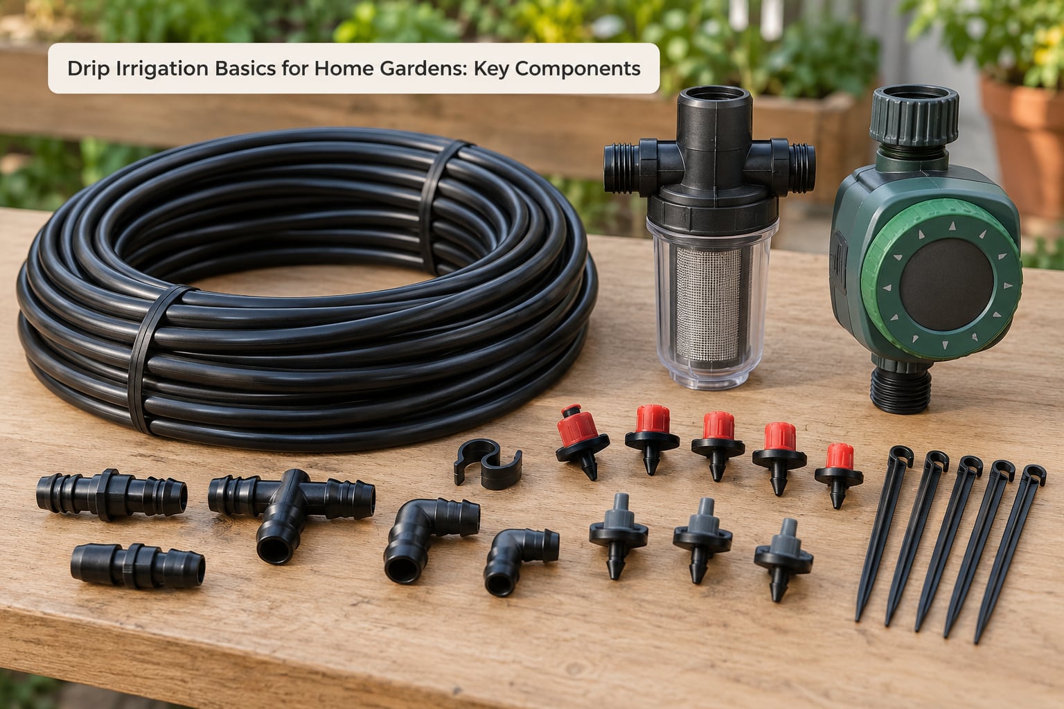 Drip Irrigation Basics for Home Gardens: Key Components