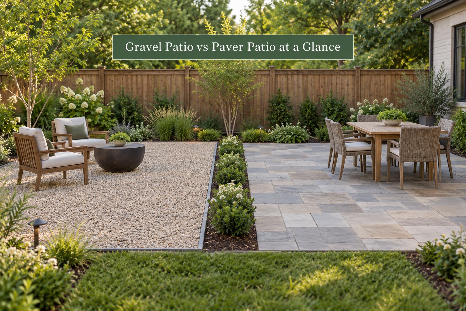 Gravel Patio vs Paver Patio at a Glance