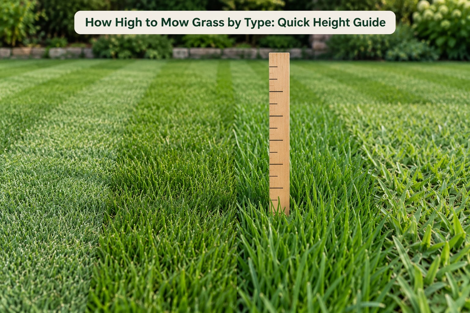 How High to Mow Grass by Type: Quick Height Guide
