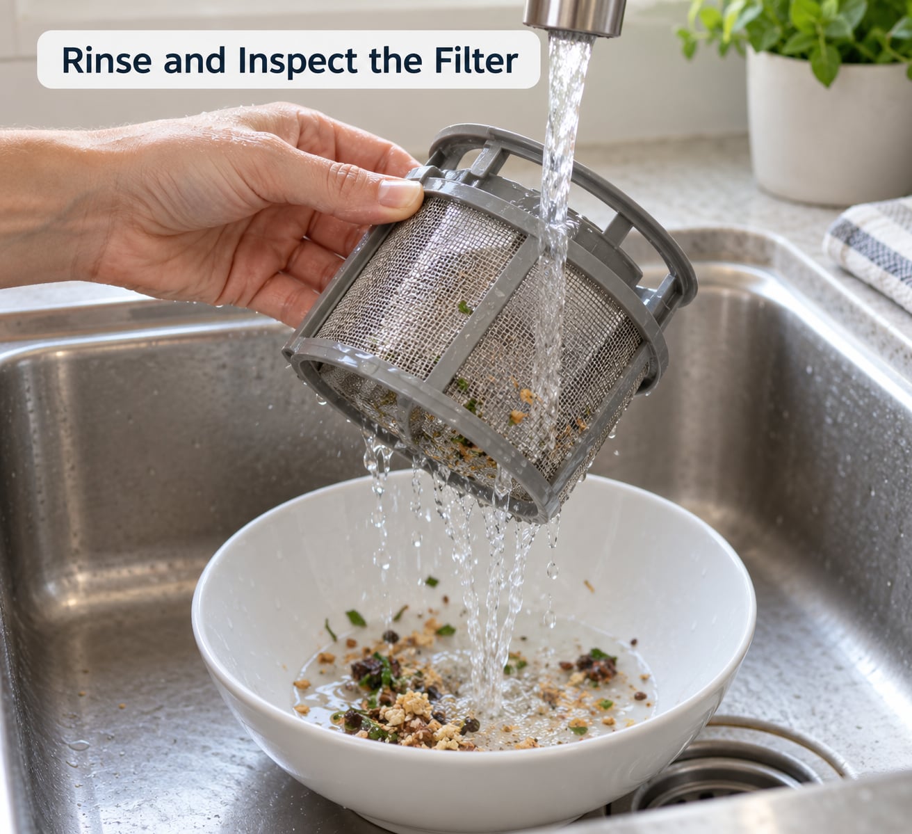 Rinse and Inspect the Filter