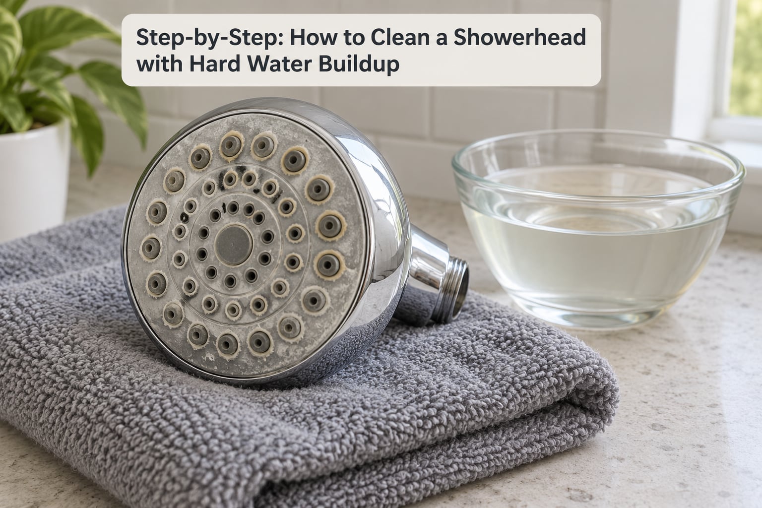 Step-by-Step: How to Clean a Showerhead with Hard Water Buildup