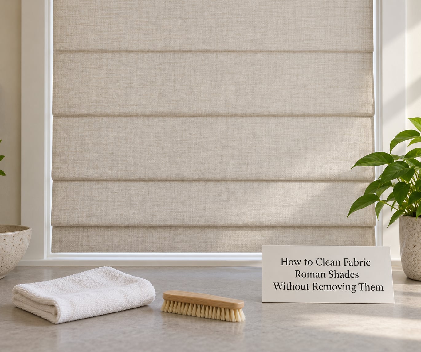 How to Clean Fabric Roman Shades Without Removing Them
