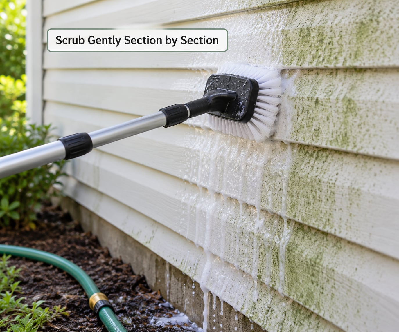 Scrub Gently Section by Section