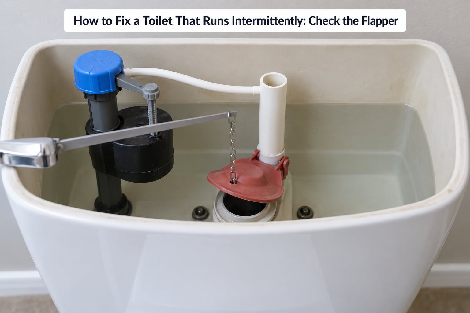 How to Fix a Toilet That Runs Intermittently: Check the Flapper