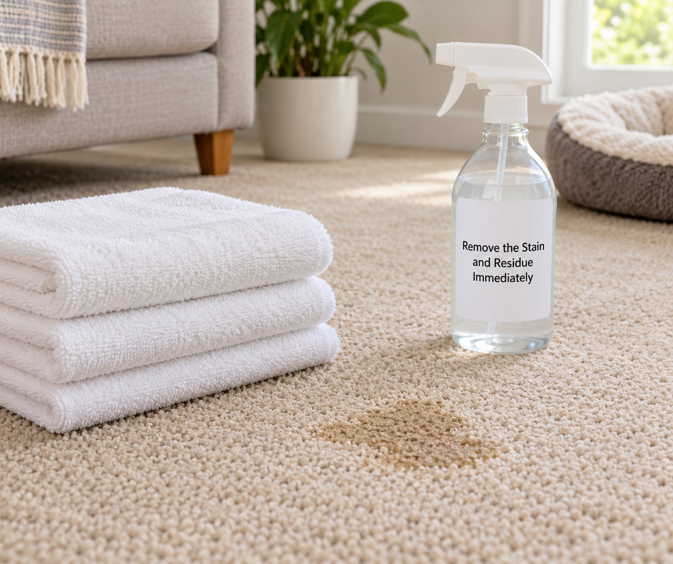 Remove the Stain and Residue Immediately