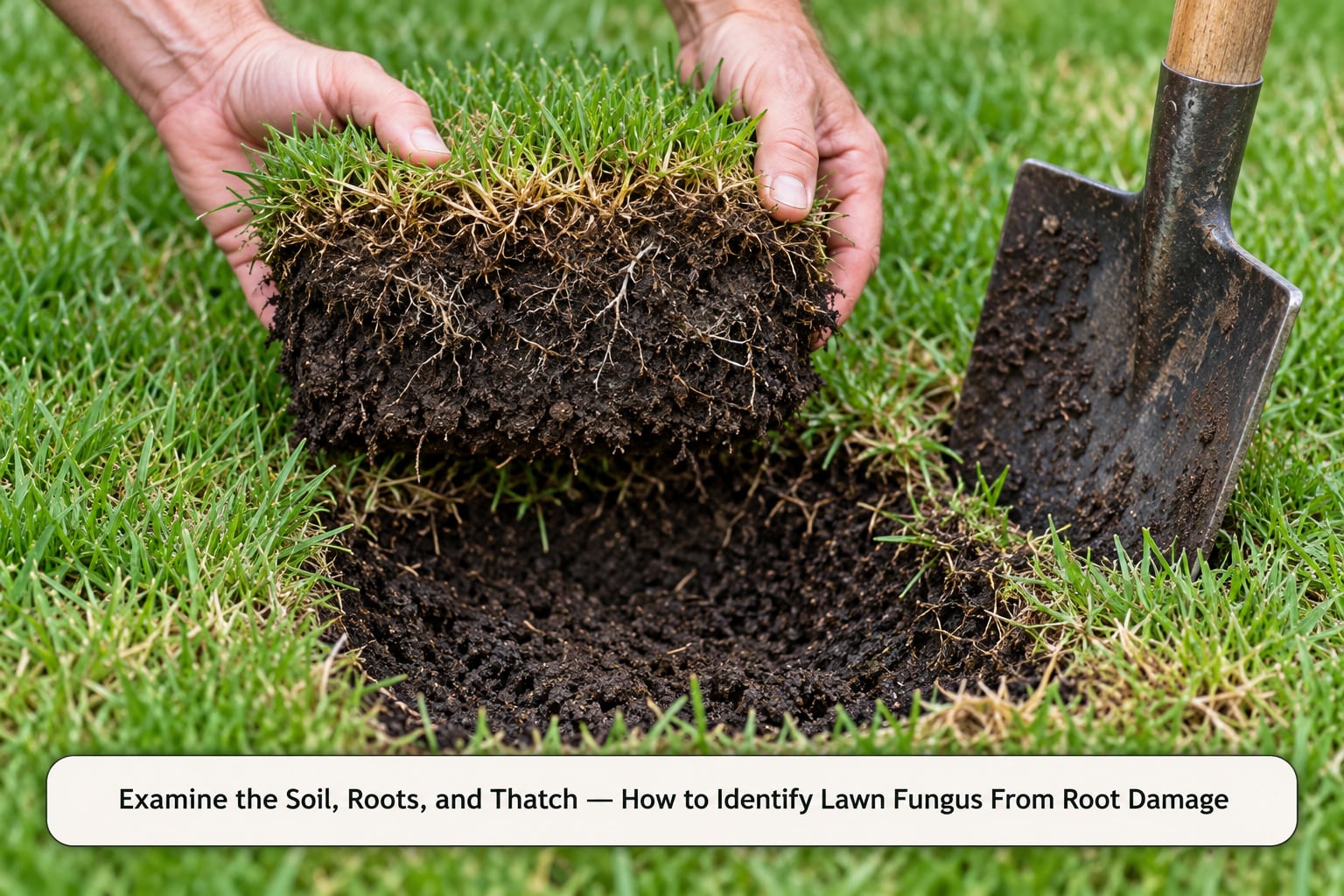 Examine the Soil, Roots, and Thatch — How to Identify Lawn Fungus From Root Damage