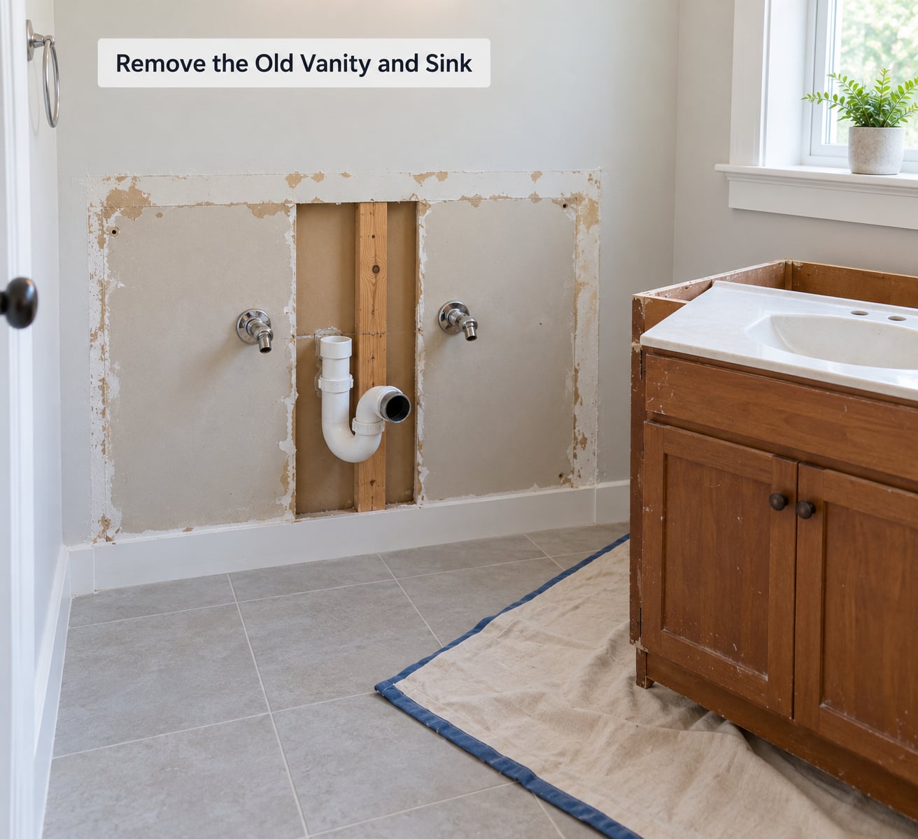 Remove the Old Vanity and Sink