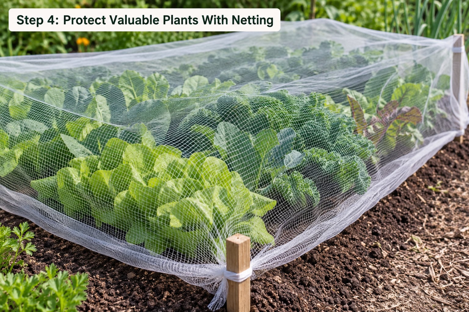 Step 4: Protect Valuable Plants With Netting