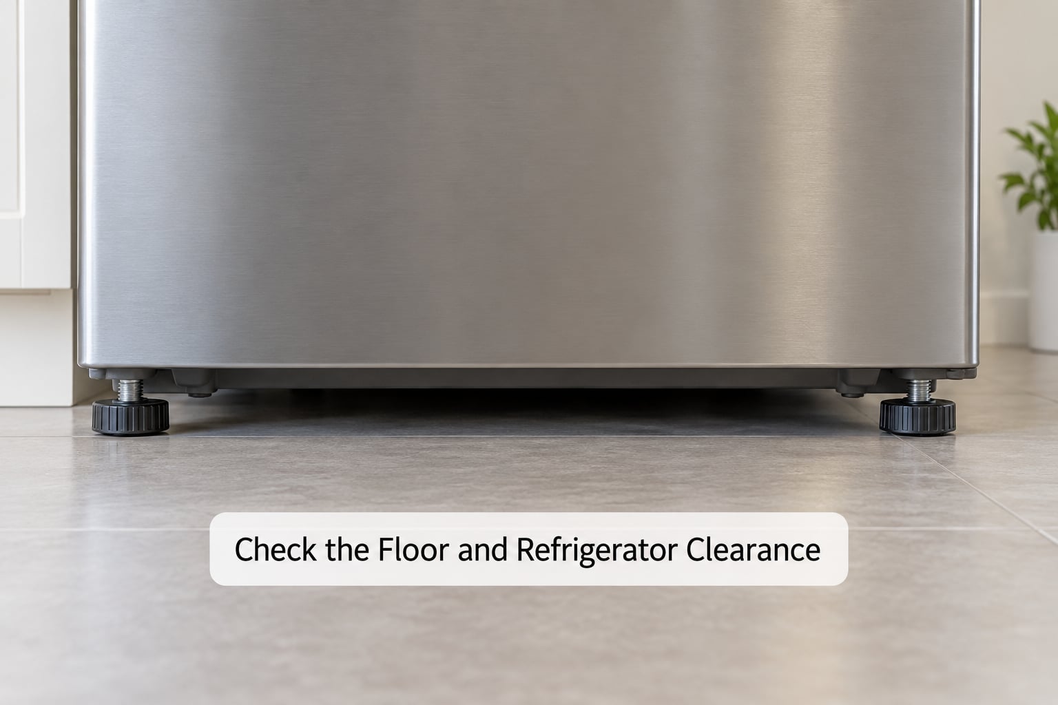 Check the Floor and Refrigerator Clearance
