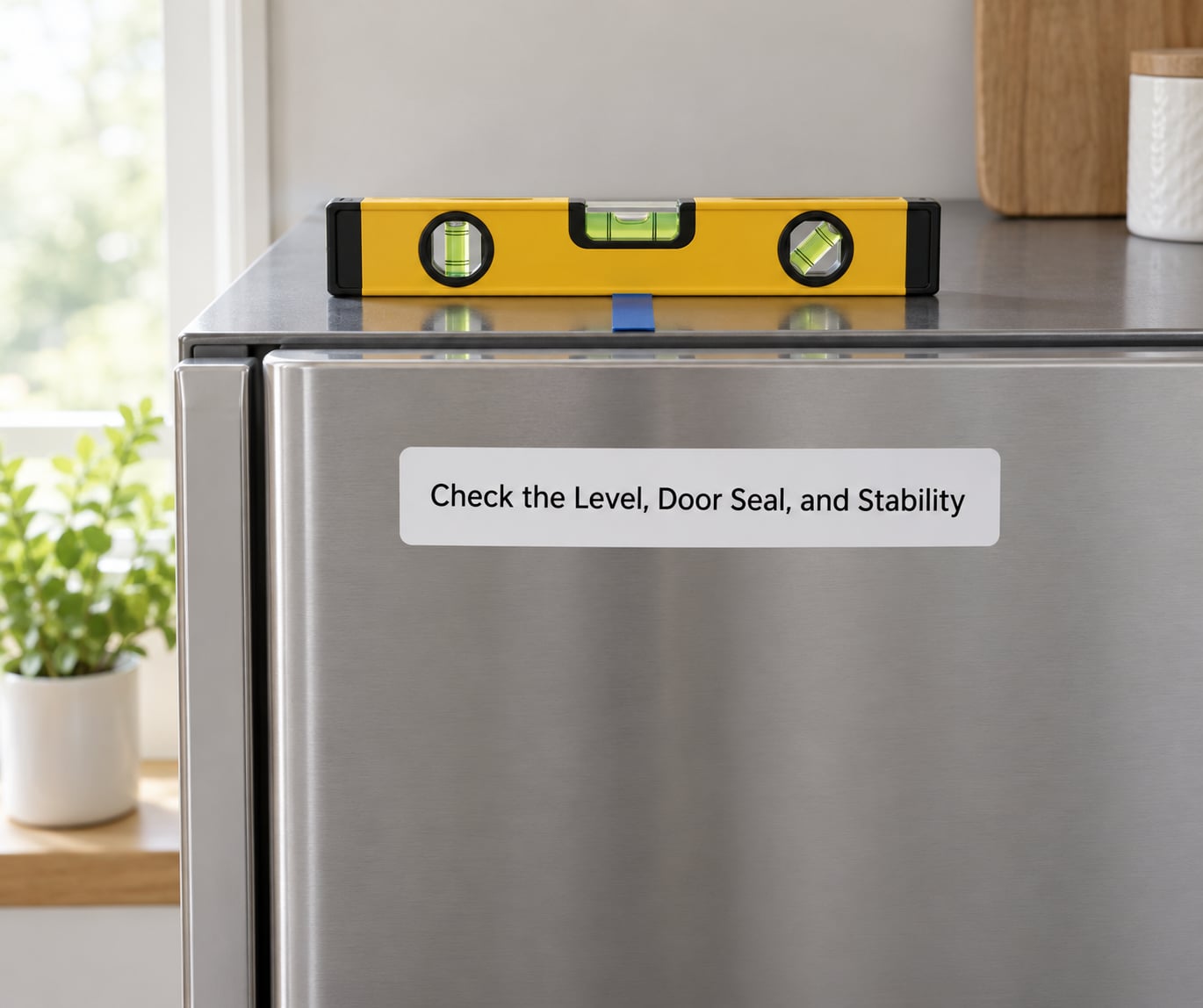 Check the Level, Door Seal, and Stability