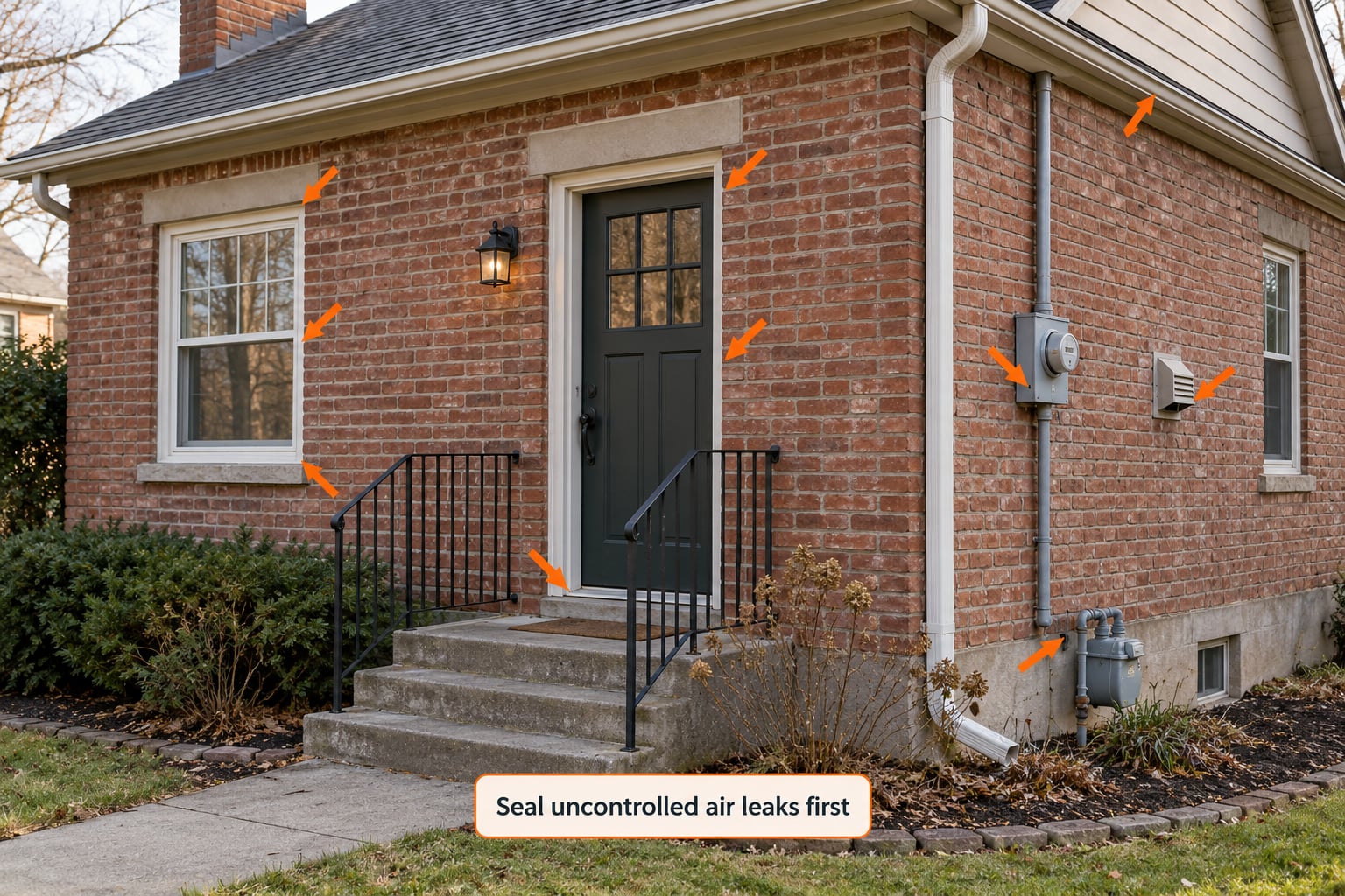 Seal uncontrolled air leaks first