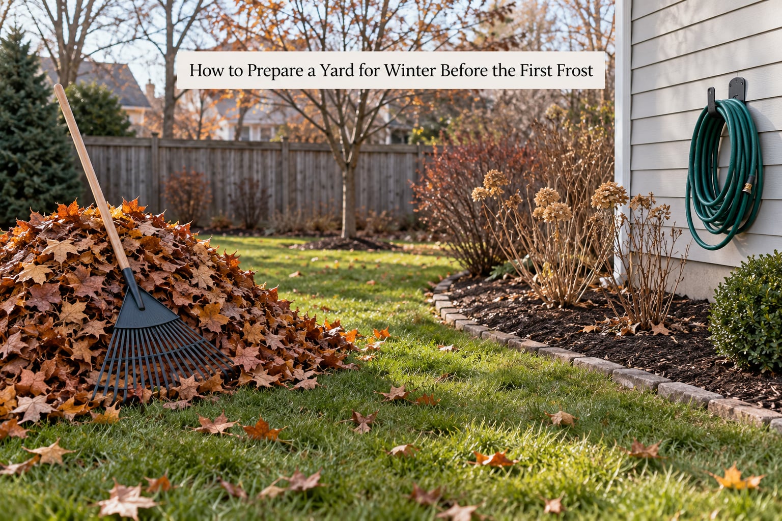 How to Prepare a Yard for Winter Before the First Frost
