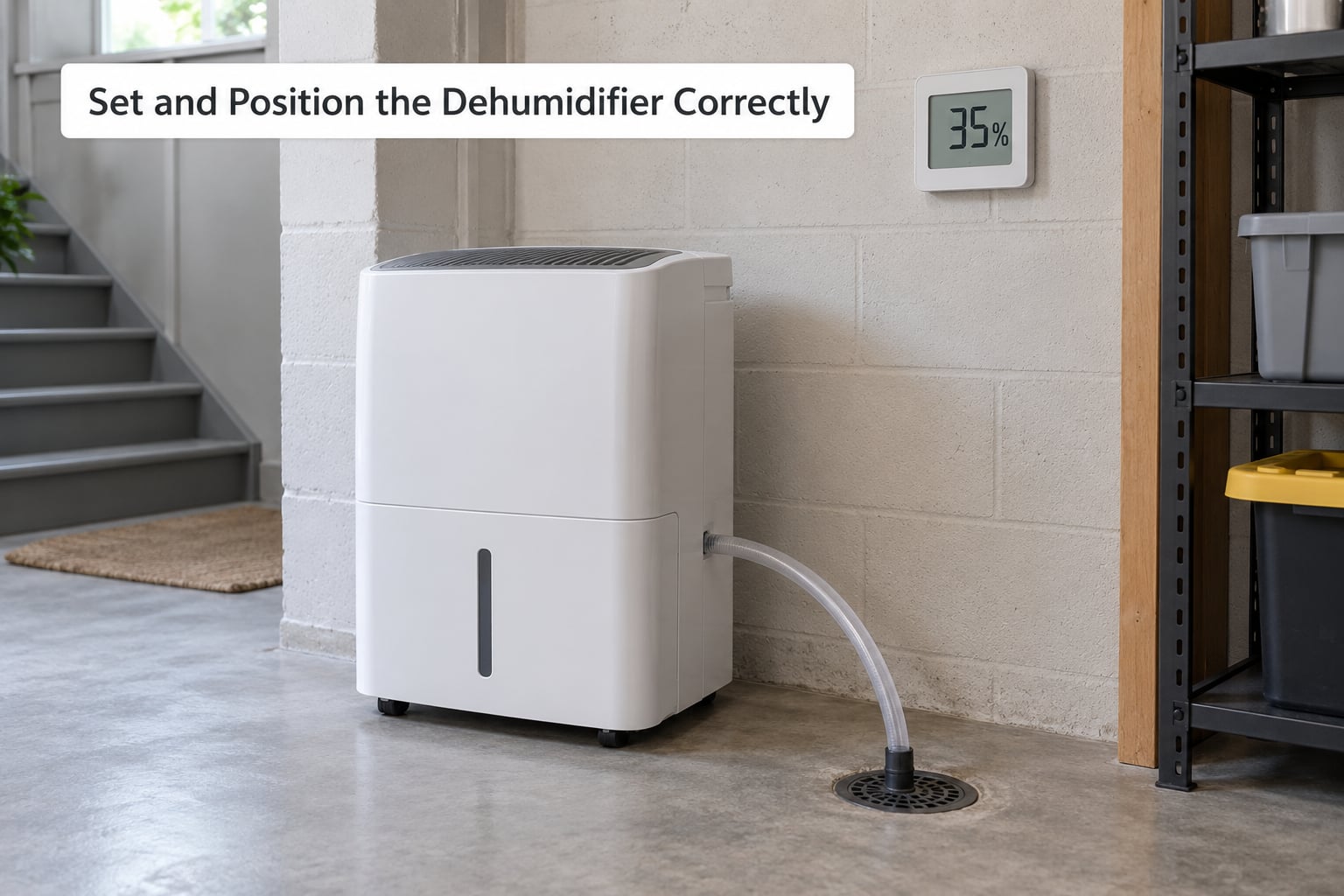 Set and Position the Dehumidifier Correctly