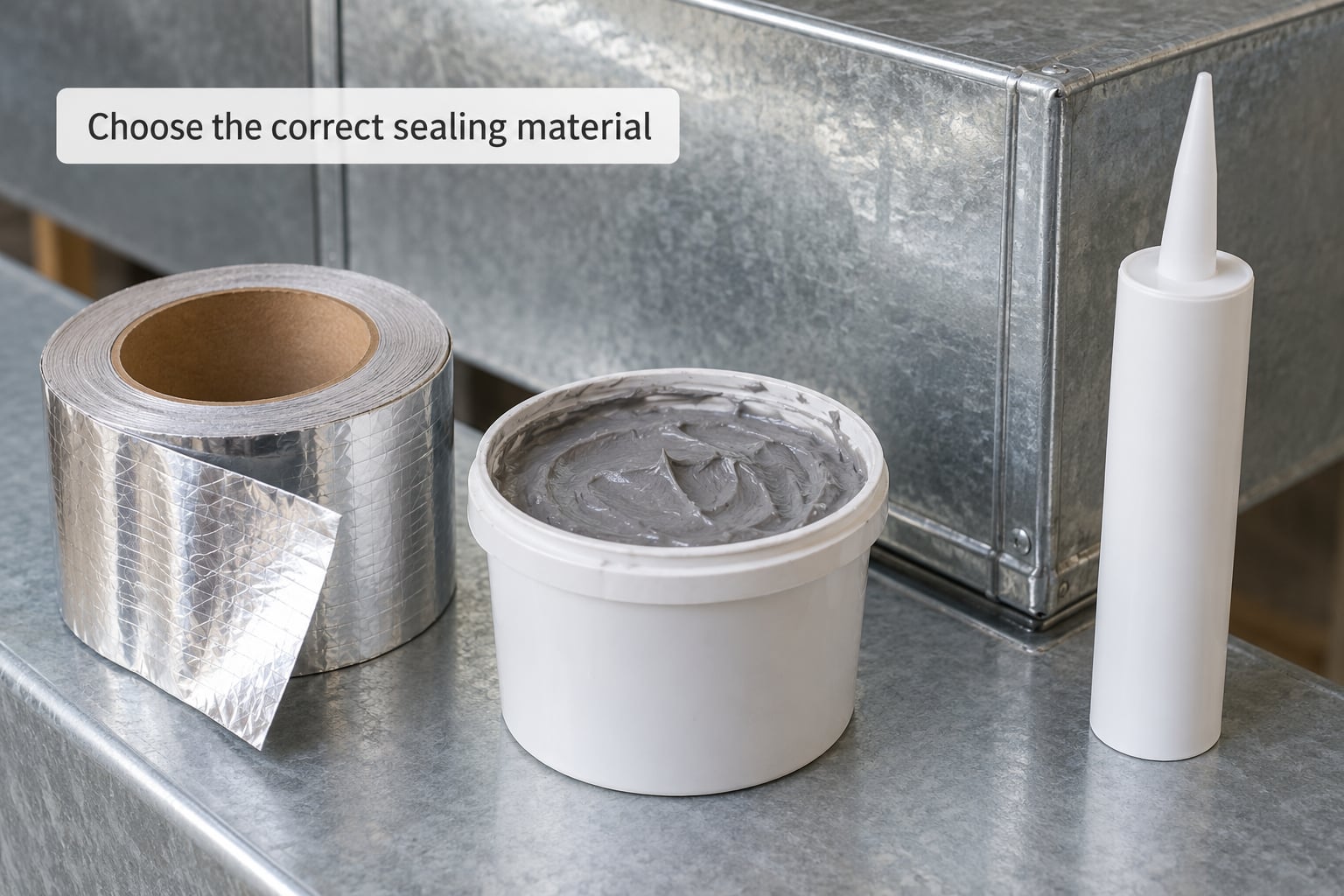 Choose the correct sealing material