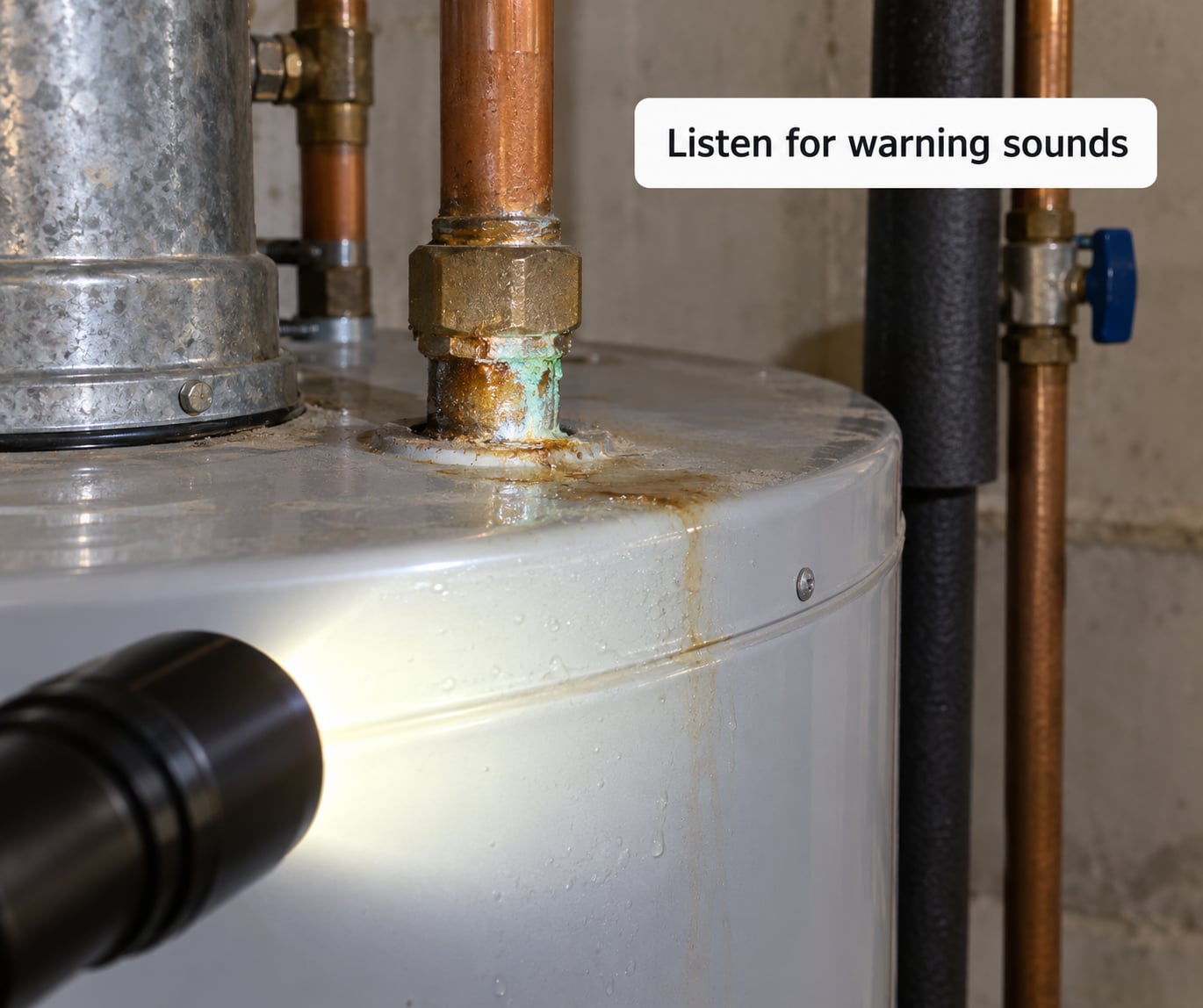 Listen for warning sounds