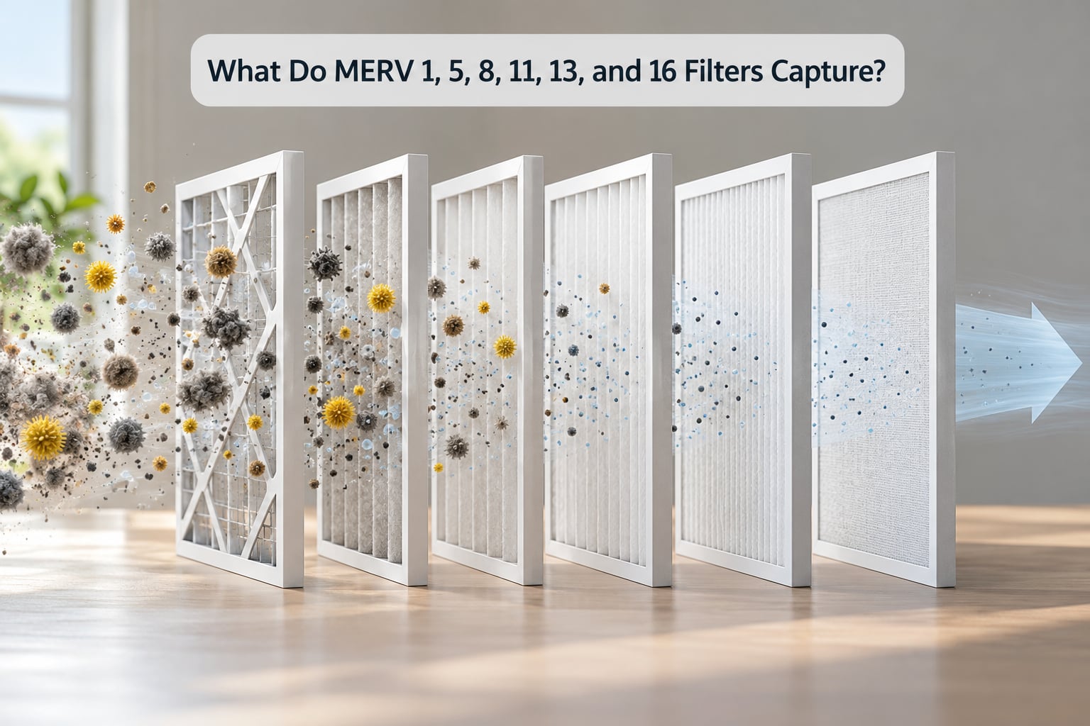 What Do MERV 1, 5, 8, 11, 13, and 16 Filters Capture?